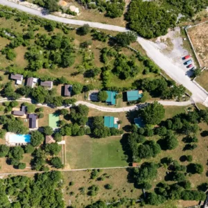 Birds eye view of the camp "Mićanovi Dvori"